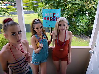 Campaigning Hard pov brunette